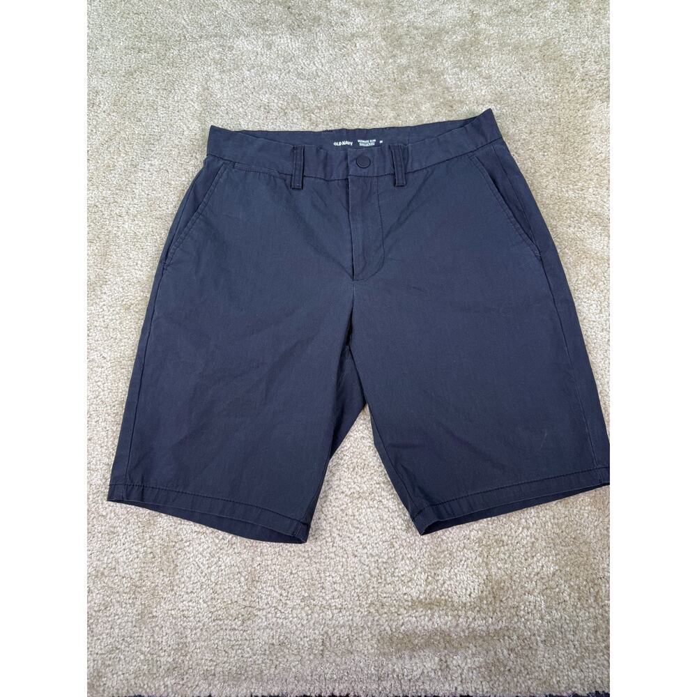 Old Navy Mens Shorts 30 Black Flat Front Chino Ultimate Slim Flex Pockets B831